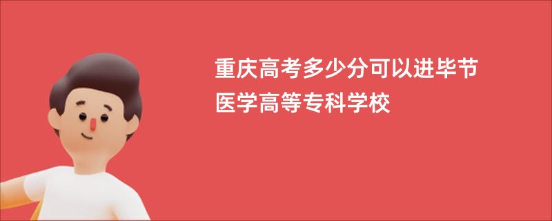 重庆高考多少分可以进毕节医学高等专科学校