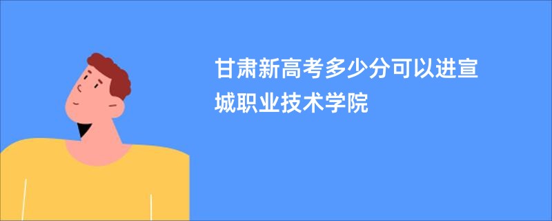 甘肃新高考多少分可以进宣城职业技术学院