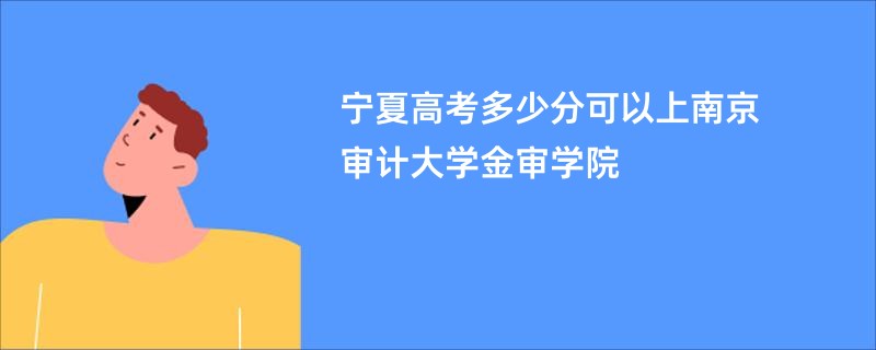 宁夏高考多少分可以上南京审计大学金审学院